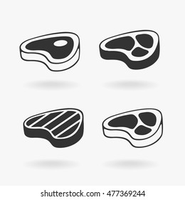 Meat Steak Vector Symbol