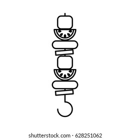meat stick isolated icon
