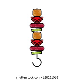 meat stick isolated icon