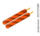 Meat Sticks Vector Illustration. Good for for Outdoor Activities.