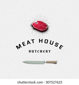 Meat store badges logos and labels for any use, for example, to design your store