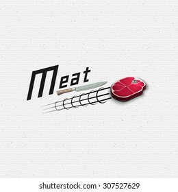Meat store badges logos and labels for any use, for example, to design your store