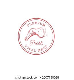 meat store food vintage logo