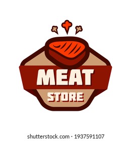 Logotipo del almacén de carnes. Vector de símbolo de carne aislado gráfico