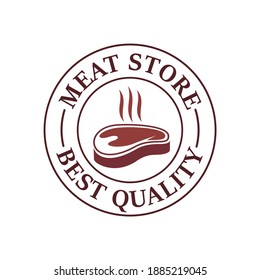Meat store logo template illustration