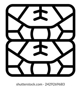 Meat stuffed grape leaves icon outline vector. Culinary traditional dolma. Dolmades gastronomy dish
