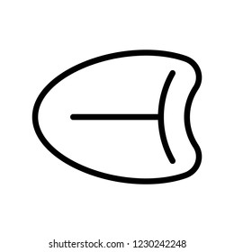 meat t bone steak piece food in editable outline icon.