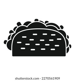 Meat taco icon simple vector. Mexican food. Tacos beef