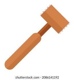 meat tenderizer flat clipart vector illustration