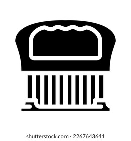 meat tenderizer glyph icon vector. meat tenderizer sign. isolated symbol illustration