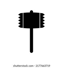 Meat Tenderizer icon, full black. Vector illustration, suitable for content design, website, poster, banner, menu, or video editing needs