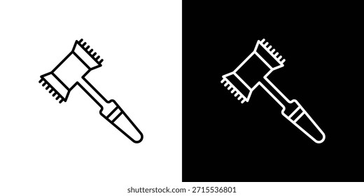 Icono de ablandador de carne en diseño de línea. Iconos de trazo editables.