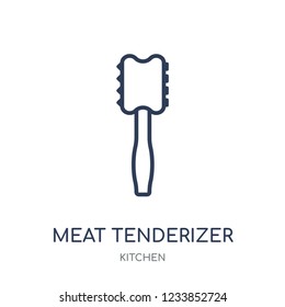 meat tenderizer icon. meat tenderizer linear symbol design from Kitchen collection. Simple outline element vector illustration on white background
