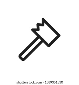 Meat Tenderizer Icon Vector. Trendy Flat Steak Hammer Icon from Kitchen Collection Isolated on White Background.