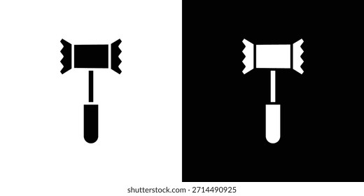 Diseño de silueta de Vector de iconos de ablandador de carne. Ilustración de Diseño gráfico plano de Vector.