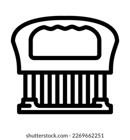 meat tenderizer line icon vector. meat tenderizer sign. isolated contour symbol black illustration