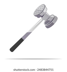 Meat tenderizer pounder vector isolated illustration