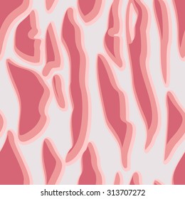 Meat texture is seamless. Vector pattern surface raw fresh meat.
