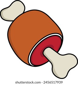 meat thigh vector on transparent background