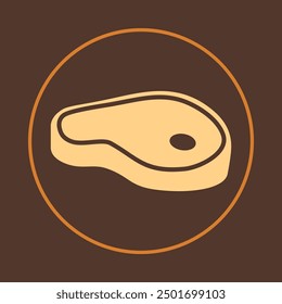 Meat trendy icon ready abstract prepared vector illustration colorful artwork design.eps