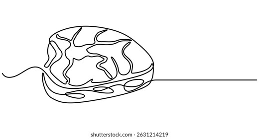  Meat veal continuous one line drawing, Meat product, steak continuous line drawing set. One line art of veal, pork, beef, raw, chopped meat. Meat veal outline design. 