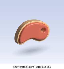 meat vector 3d icon. meat 3d illustration