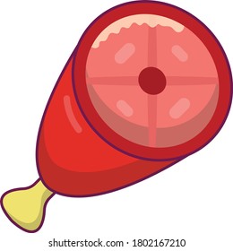 Fleisch-Vektorfarbsymbol 