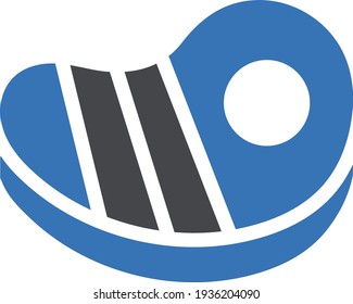 meat vector glyph colour icon
