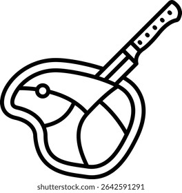 Ícone do vetor de carne. Pode ser usado para impressão, aplicativos móveis e da Web.