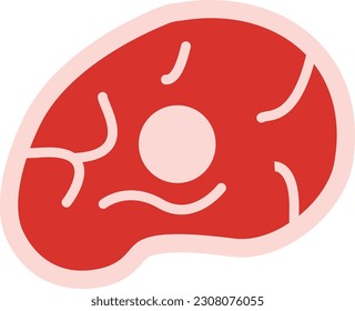Meat Vector Icon Flat Style