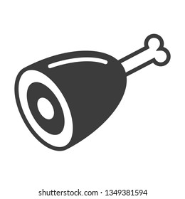 Meat vector icon in modern flat style isolated. Meat can support is good for your web design.