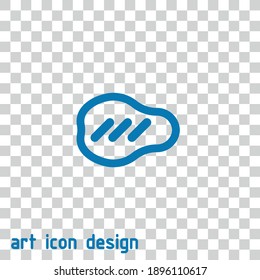 icono del vector de carne en un fondo abstracto