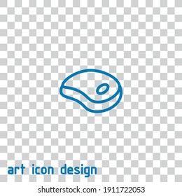 meat vector icon on an abstract background