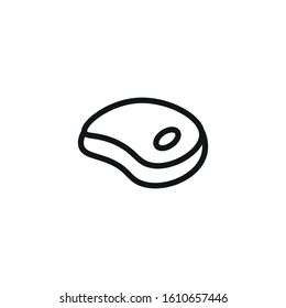 meat vector icon on white background