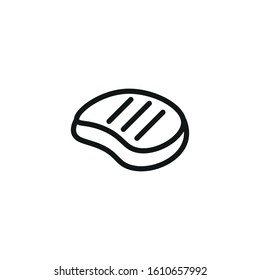 meat vector icon on white background