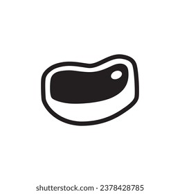 Meat vector icon. Steak flat sign design. Steak symbol pictogram. UX UI icon beef steak