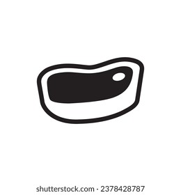 Meat vector icon. Steak flat sign design. Steak symbol pictogram. UX UI icon beef steak