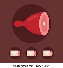 Meat vector illustration for butchery or menu