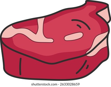 Ilustração do vetor de carne isolada no branco
