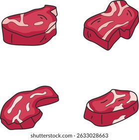 Meat vector illustration isolated on white