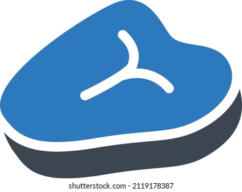 Fleisch-Vektorgrafik auf transparentem Hintergrund. Symbole in Premium-Qualität. Glyphen Vektorsymbol für Konzept und Grafikdesign.