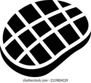 Fleisch-Vektorgrafik auf transparentem Hintergrund. Symbole in Premium-Qualität. Glyphen Vektorsymbol für Konzept und Grafikdesign.