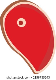 Meat vector isolated illustration on white background