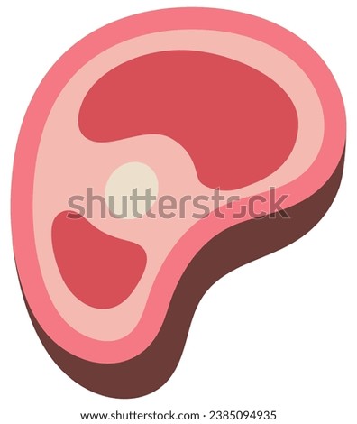 Meat vector isolated on white background.