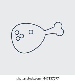 Meat Vector Line Icon. Eps.-10.
