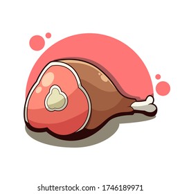 meat vector mascot and icon illustration