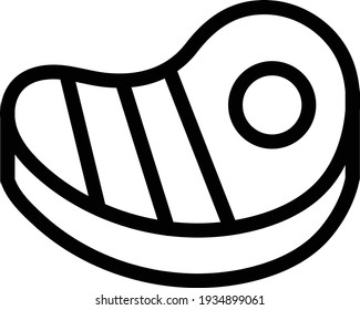 meat vector thin line icon