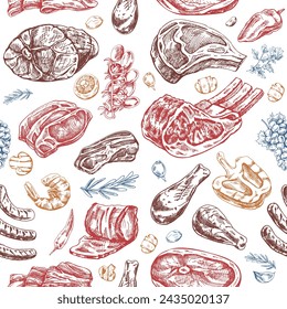 Meat seamless pattern Stock Vector by ©i_panki 69919269
