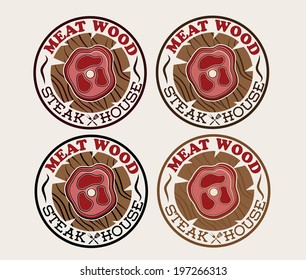 meat wood emblems set