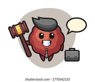 Meatball cartoon as a lawyer